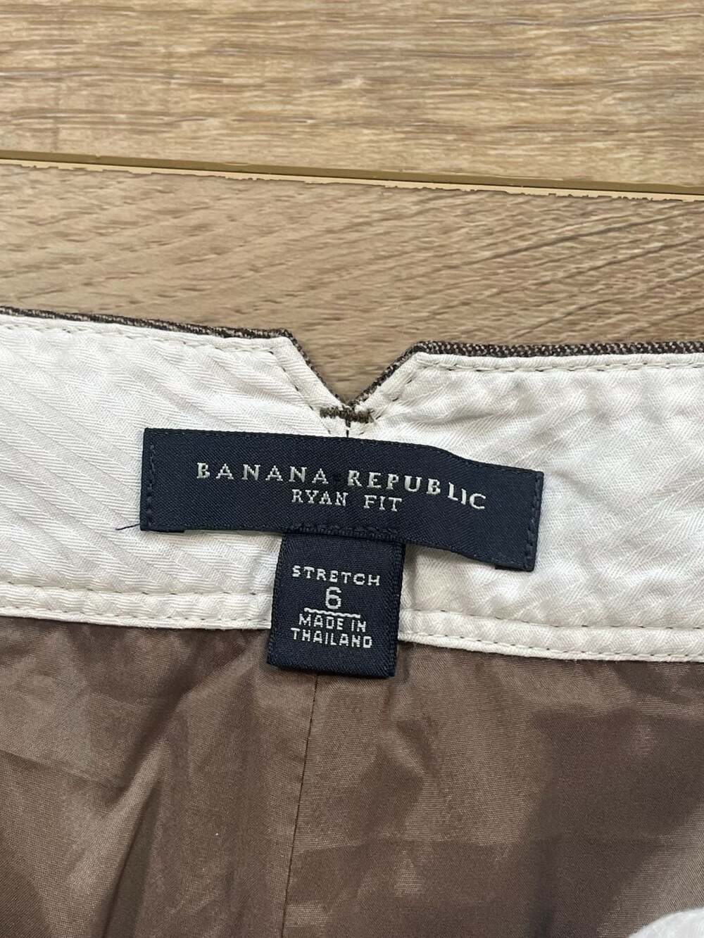 Banana Republic Ryan Fit Stretch Brown Tweed Cuffed Cropped Pants Size 6 - Picture 8 of 11